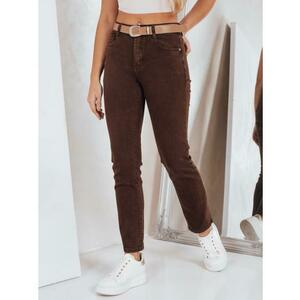Női skinny szűkített farmer barna kép