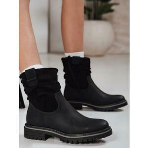 Női velúr csizma fekete kép