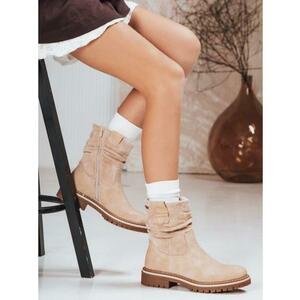 Női velúr csizma bézs kép