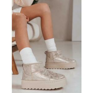 Női hócsizma, velúr bézs kép