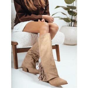 Női szarvasbőr hócsizma khaki kép