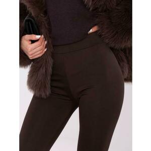 Csokoládé sima leggings hüvelykujj-pánttal kép