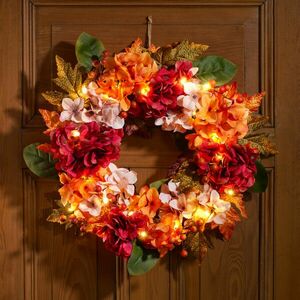 Őszi koszorú LED kép
