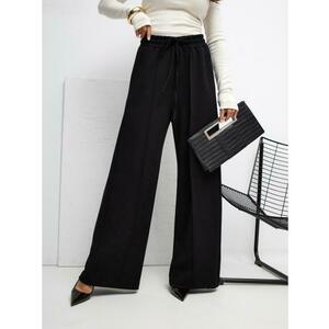 Fekete alap nadrág széles szárral RUE PARIS kép