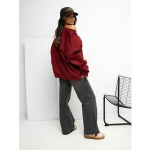 Bordó pulóver béléssel, kapucni nélkül RUE PARIS kép