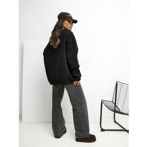 Fekete alap pulóver kapucni nélkül RUE PARIS kép