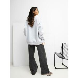 Világosszürke oversized pulóver felirattal RUE PARIS kép