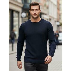 Sötétkék férfi pulóver kép