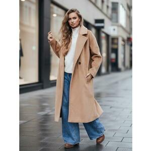 Női átmeneti kabát, oversize, barna kép