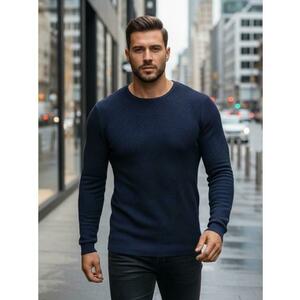 Férfi pulóver, sötétkék WX2296z kép