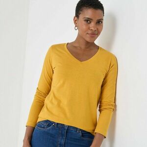 V-nyakú, hosszú ujjú póló kép