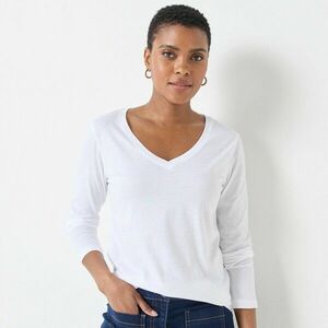 V-nyakú, hosszú ujjú póló kép