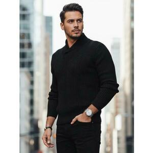 Férfi fekete pulóver kép