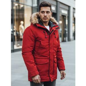 Férfi téli kabát, piros kép