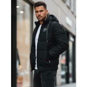 Férfi steppelt kabát, fekete kép