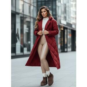 Női téli kabát WARMISSA, steppelt, bordó kép