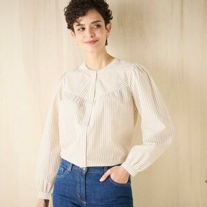 Csíkos blúz hosszú ujjal kép