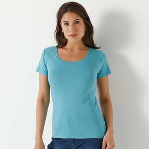 Egyszínű, rövid ujjú póló, biopamut kép