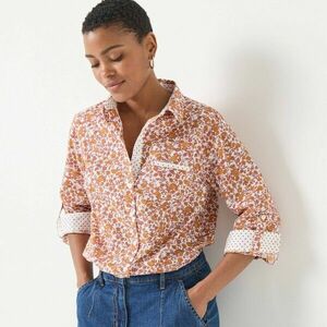 Felhajtott ujjú, virágmintás ing kép