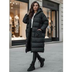 Női oversized téli kabát kapucnival ANNIKA, fekete kép