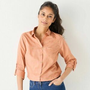 Felhajtott ujjú, aranymintás ing kép