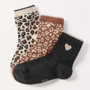 3 pár leopárdmintás zokni szett kép