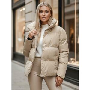 Női steppelt téli kabát LARO világos bézs kép