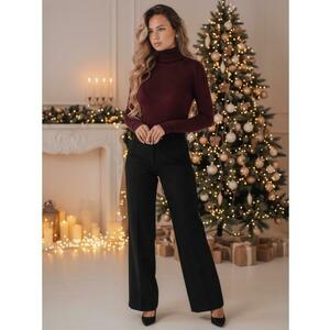 Női pulóver VANORIA rollóval, bordó kép