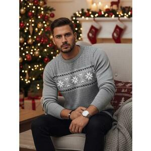 Férfi szürke pulóver kép