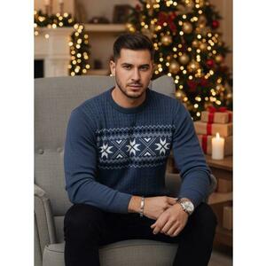 Férfi kék pulóver kép