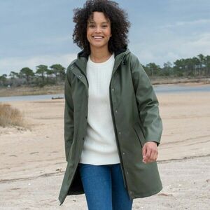 Vízálló hosszú kabát polár béléssel, újrahasznosított poliészterből kép