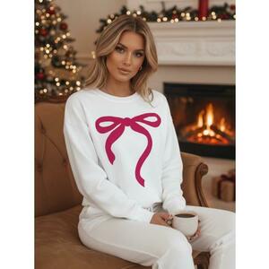 SOFTTIE női pulóver, fehér, egy méret, oversize kép