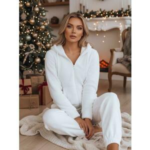 Női kapucnis pulóver, fehér kép