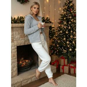 Női kapucnis pulóver, szürke kép