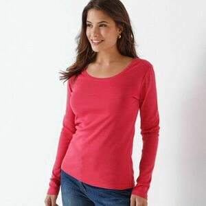 Egyszínű hosszú ujjú póló, biopamut kép