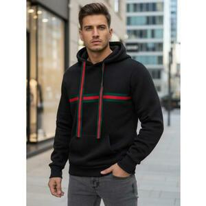 Férfi kapucnis pulóver, fekete kép