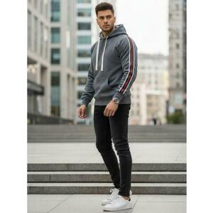 Férfi kapucnis pulóver, szürke kép