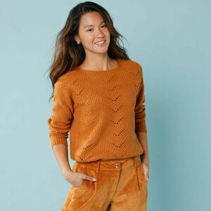 Kis méretű, kerek nyakú, hosszú ujjú pulóver kép