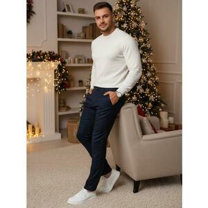 Férfi chino nadrág, sötétkék kép