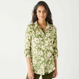 Hosszú ing kétszínű virágmintával kép