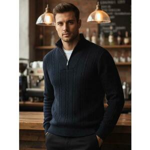 Férfi pulóver, sötétkék kép