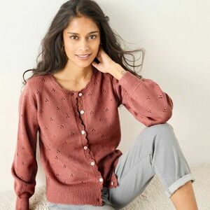 Pointelle kötött kardigán kép