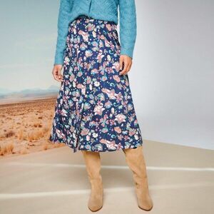 Midi szoknya gombokkal és mintával kép