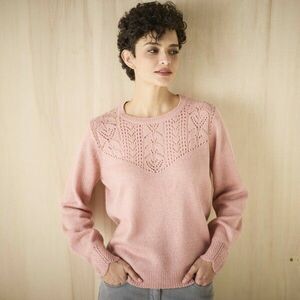 Pulóver áttört mintával kép