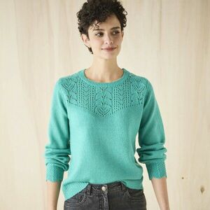 Pulóver áttört mintával kép