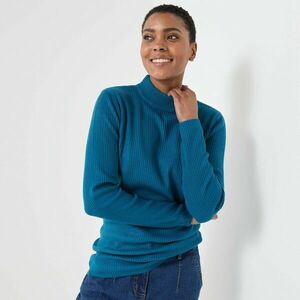 Bordázott állógallérú pulóver kép