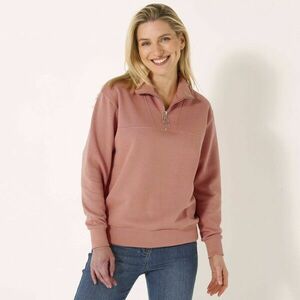 Molton pulóver cipzáras állógallérral kép