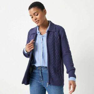 Cipzáras pulóver fonott mintával kép