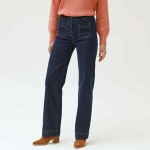 Magas derekú, széles farmer, 165 cm feletti magasság esetén, belső szárhossz kb. 82 cm kép