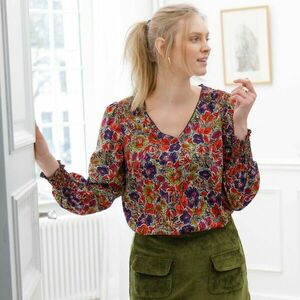 Blézermintás blúz kép